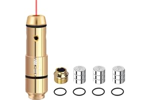 DAXISONN 9mm Laser Training Cartridge Laser Trainer Bullet Dry Fire Laser Training Laser Target Shooting Practice with One Recoil Snap Cap Four Rubber Rings Backup