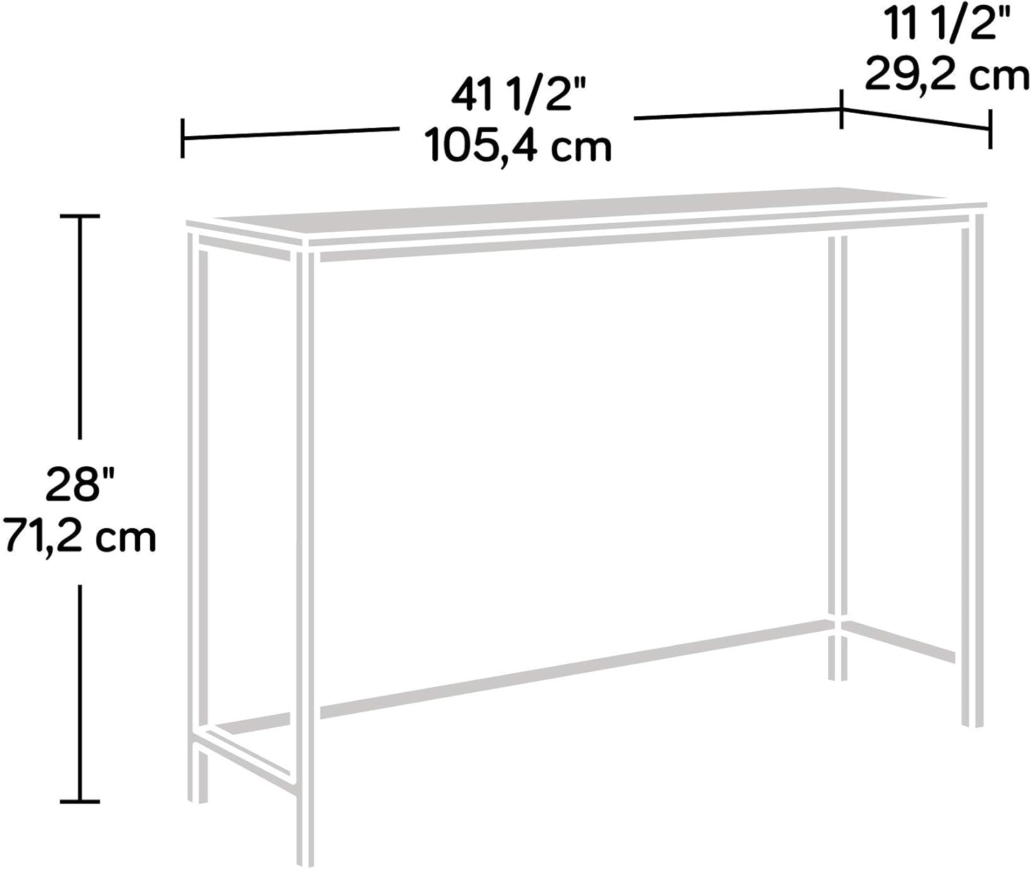 Sauder North Avenue Sofa Table, Charter Oak finish: Furniture & Decor