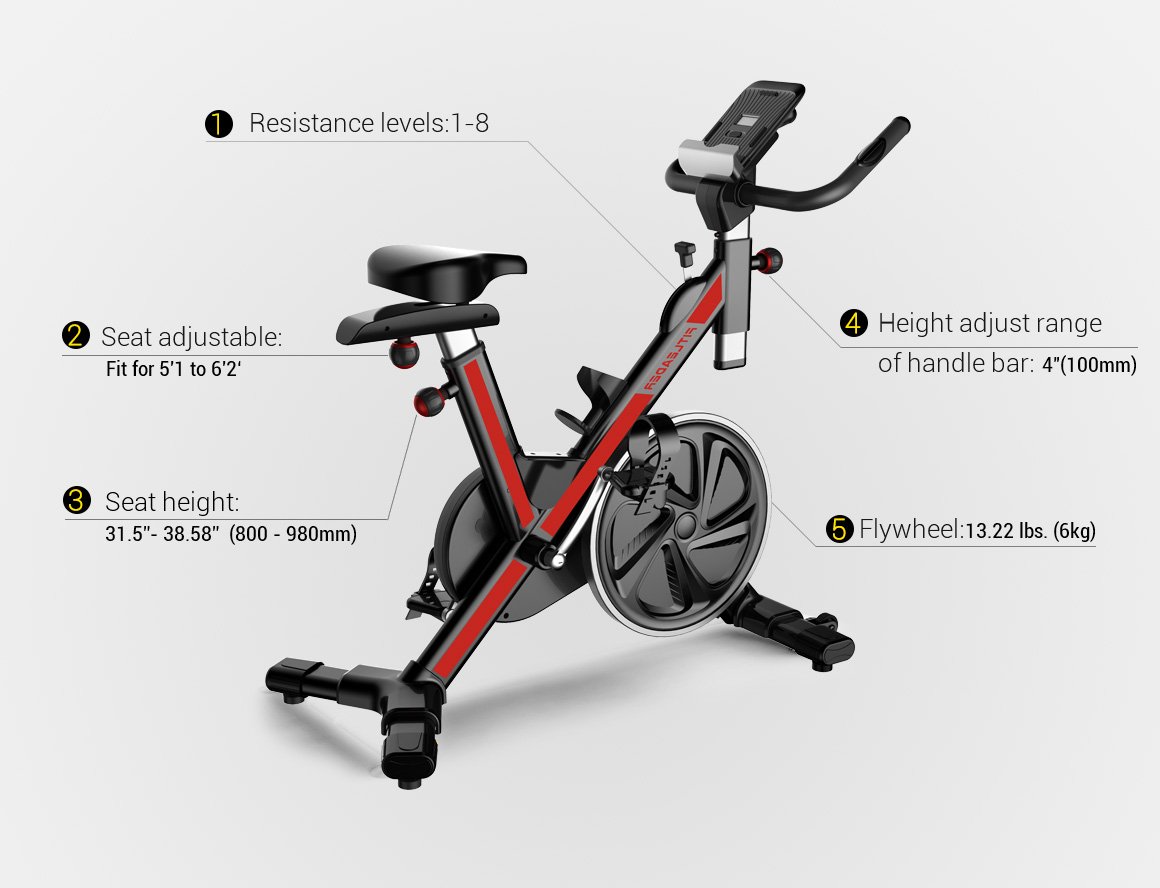 stationary bike seat height