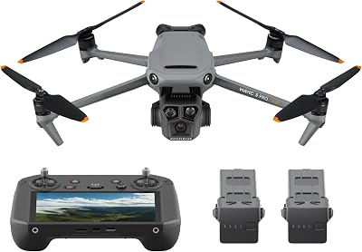 Mavic 3 Pro Cine avec DJI RC Pro (écran haute luminosité), Drone phare à trois caméras, Compatibilité Apple ProRes avec 1 To de stockage. Trois Batteries de Vol Intelligentes