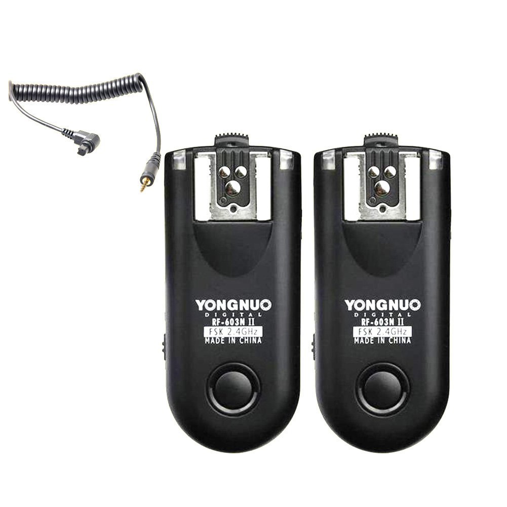 Yongnuo RF-603 II N3 2.4GHz Wireless Flash Trigger/Wireless Shutter Release Transceiver Kit for Nikon D90/D3100/D5000/D7000,etc.