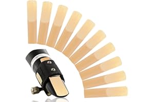 VIN BEAUTY 10 Pieces Clarinet Reeds Strength 2.5 Traditional Reeds for Clarinet Use Strength 2.5 Bb Clarinet Reeds Replacement Supply for Beginner and Skillful Player