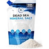 MARCO ESRA Pure Dead Sea Bath Salt for Bath &amp; Foot Soak, Unscented, 3 lb | Fine Grain Dead Sea mineral salt for deep relaxation, softer skin &amp; eased muscles in a resealable, mess-free pour-spout bag