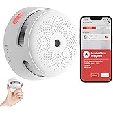 X-Sense Smart Smoke Detector Fire Alarm with Replaceable Battery, Wi-Fi Smoke Detector, Real-Time App Notifications, XS01-WX,
