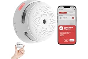 X-Sense Smart Smoke Detector Fire Alarm with Replaceable Battery, Wi-Fi Smoke Detector, Real-Time App Notifications, XS01-WX, 1-Pack