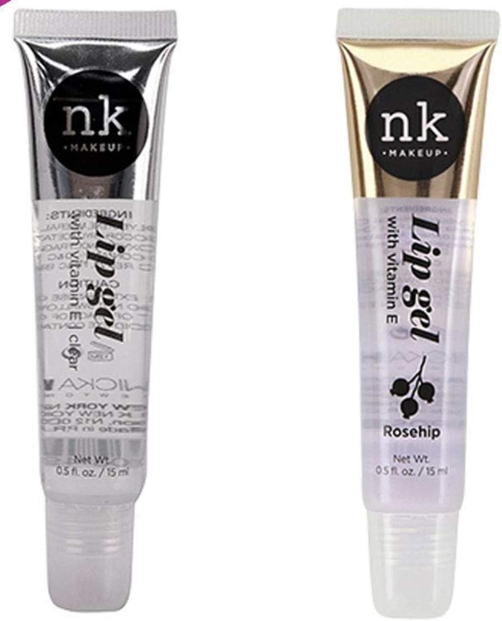 2 PACK!! NICKA K NEW YORK Clear Lip Gel with Vitamin E (Argan Oil & Rosehip)