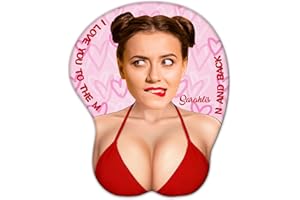 Personalized Face Photo 3D Mouse Pad,Custom Funny & Naughty Photo 3D Sexy Body Mousepad,Adult Jokes Gifts for Couple Coworker