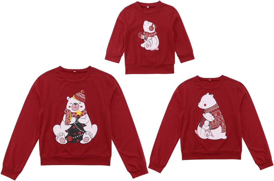 Men's Xmas Pullover Sweatshirt for Mum Daddy Men Boys Girls Family Matching Outfits