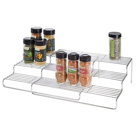 Mdesign Modern Tiered Spice Rack Organised Pantry Storage System
