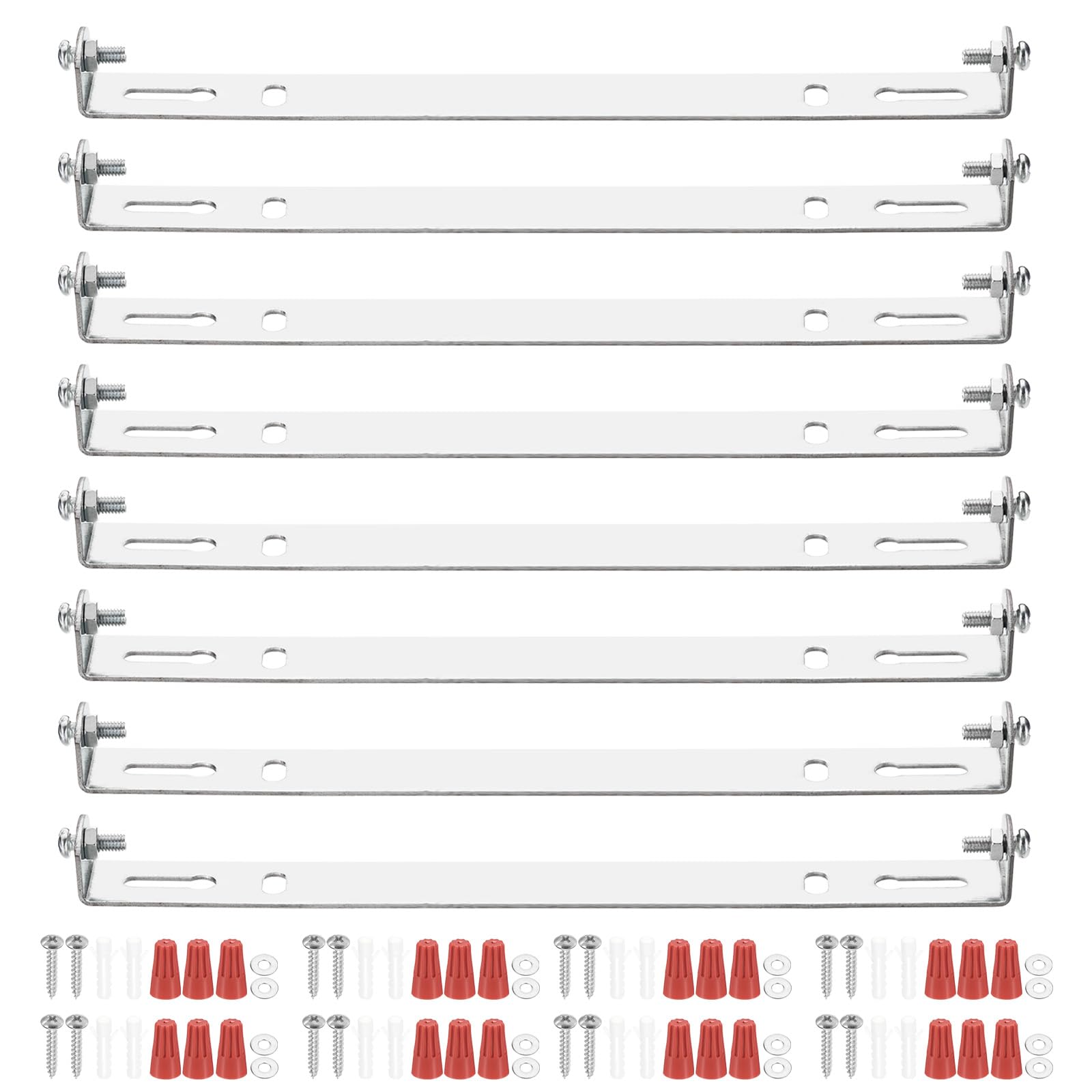 PATIKIL 165mm (6.5") Universal Light Fixture Mounting Bracket Kit, 8 Set Light Crossbar Ceiling Light Plate with Screw for Wall Light Ceiling Light Pendant Chandelier