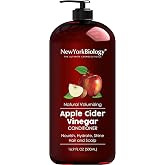 New York Biology Apple Cider Vinegar Conditioner - 16.9 Fl Oz | Helps Boost Shine, Hair Gloss and Hydration for Dry Hair and Scalp, Nourishing and Clarifying Care