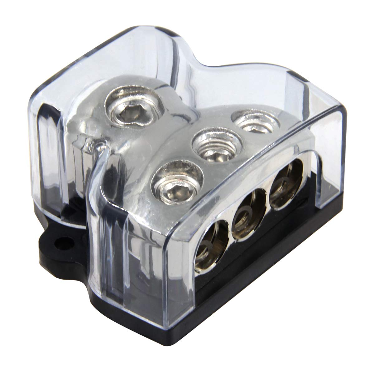 RKURCK 1x0GA in 3x4GA out Power Distribution Block for Car Audio Stereo Amp Distribution Connecting Block for Audio Splitter (1 in 3 Out) — image 1