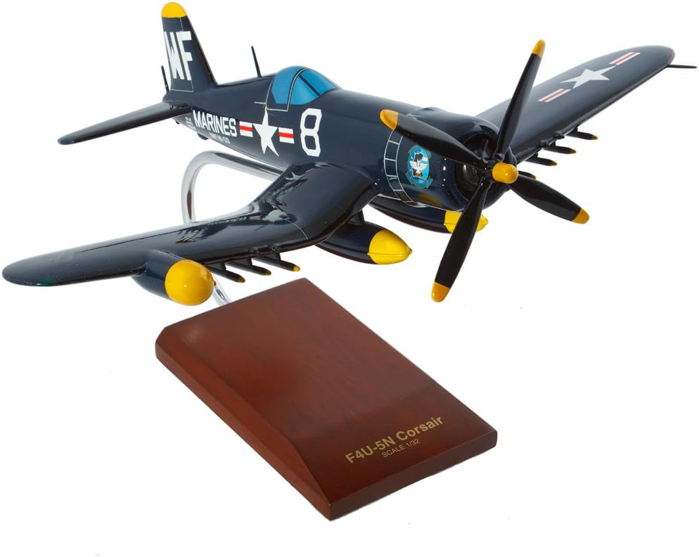 Mastercraft Collection Vought F4U-5NL Nite Corsair Winterized World War II Fighter Airplane Plane USN Navy Model Scale:1/32: Toys & Games