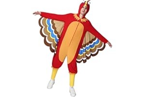 EraSpooky Adult Fleece Turkey Costume Thanksgiving Day Animals Onesie Outfits for Men Women