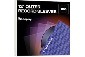 LOOPLAY Clear ProtectiveVinyl Record Outer Sleeve 12IN - LP - Durable & High Density Polypropylene, 3 Mil. Thick Great for Gatefold and Double LPs (100 Count)