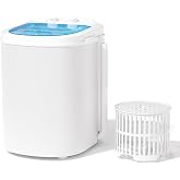 INTERGREAT Portable Washing Machine, 5.5 Lbs Mini Washer Machine Compact, 110V Single Tub Portable Laundry Washer Machine for Apartments, Dorms, Traveling, RV, Blue