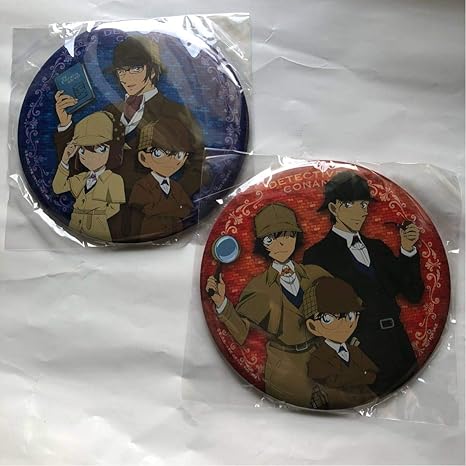 Amazon 名探偵コナン コナンプラザ 購入特典 特大缶バッジ 2点セット 江戸川コナン 灰原哀 沖矢昴 世良真純 赤井秀一 アニメ 萌えグッズ 通販