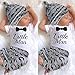 Sunbona(TM) 3pcs Set Outfits Infant Baby Boys Print Short Sleeve Blouse+Pants Clothes (0~3months, White)