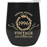 NGLIV 30th Birthday Gift for Women Men,1996 birthday gifts for women 12 oz Stainless Steel Vacuum Insulated Tumblers womens 30th Birthday Gift Ideas Black