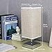 ZEEFO Touch Control Sensor Table Lamp, Simple Design Bedside Table Lamp with Touch Function, Sliver Base and Fabric Shade Desk Lamp is Perfect for Bedroom, Living Room, Guest Room, Office (Square)