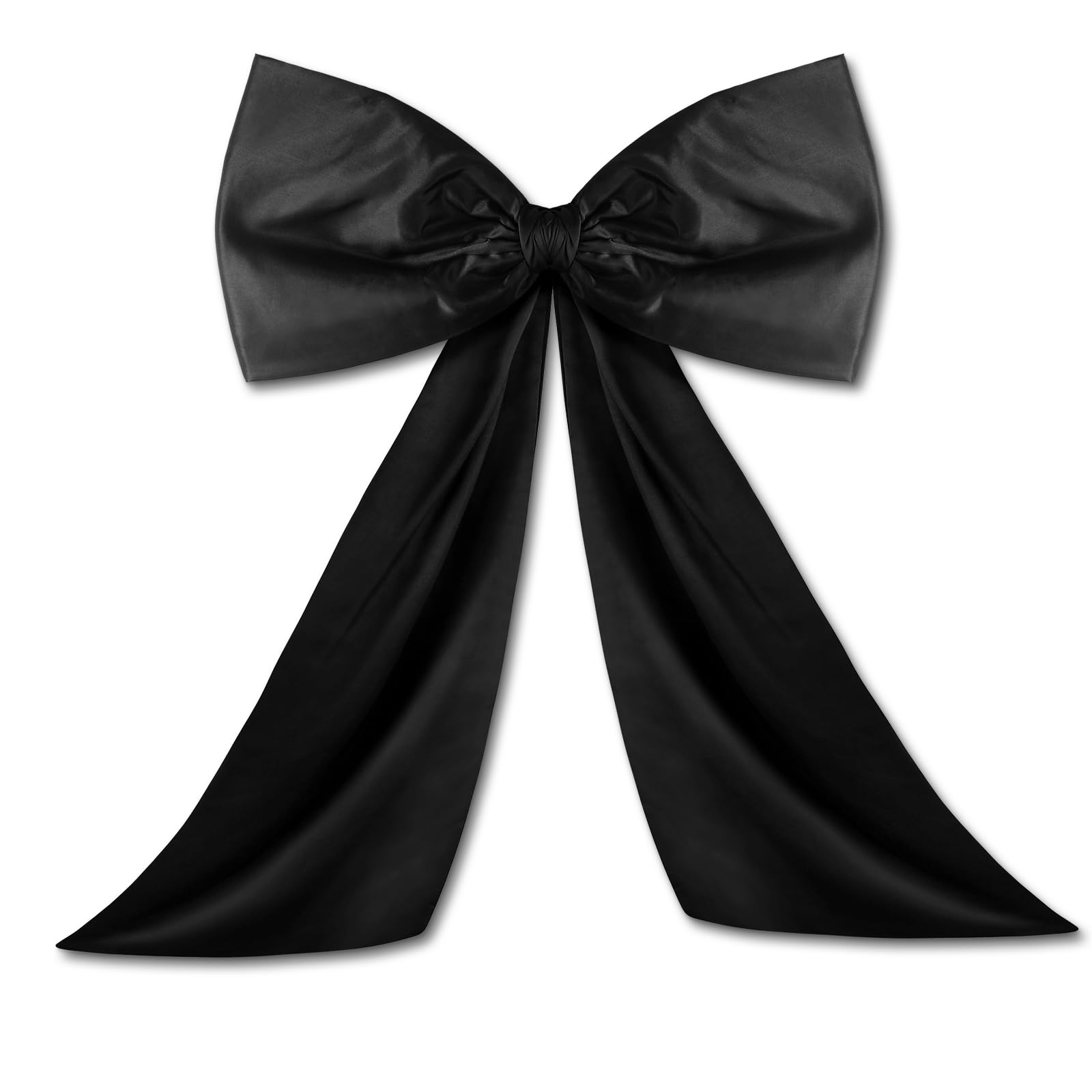 Photo 1 of Wavwavw Bow Decor Large Bow for Room, Coquette Giant Ribbon Tie for Birthday Party Backdrop Wall Decor(Black,24 x 18 Inches)