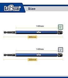 LABEAR - 1/2"x8", 2-in-1 Impact Bit and Socket