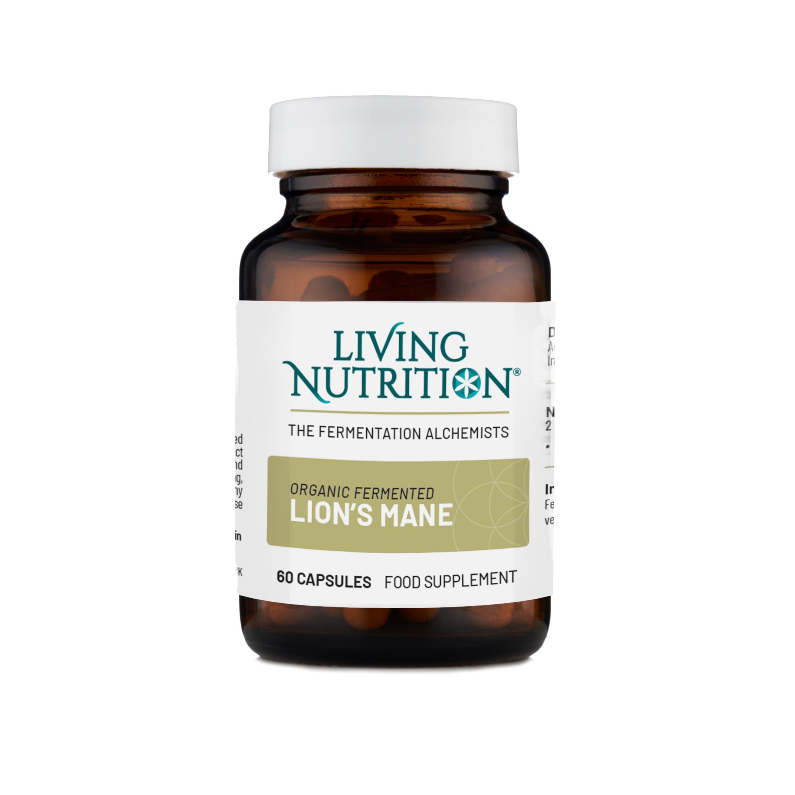 Organic Fermented Lion's Mane (60 Caps) - 800mg Fermented Lion’s Mane Mushroom Per Serving