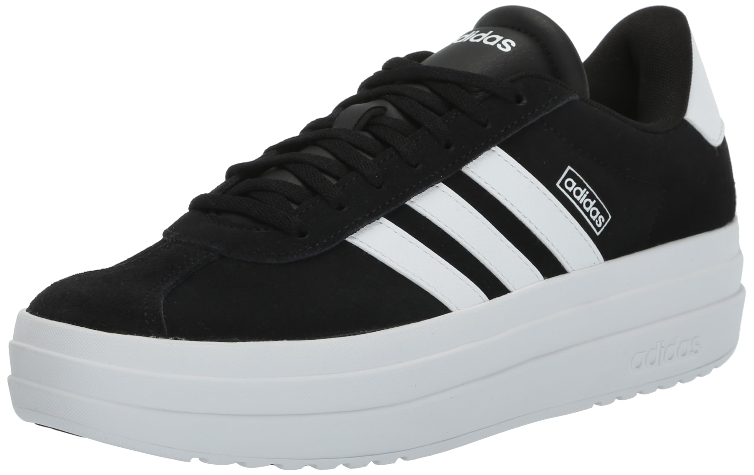 Photo 1 of adidas Women's VL Court Bold Sneaker, Black/White/White, 11