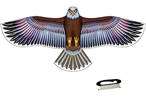 MotiveTech Eagle Shape Kite Large Bird Kites Easy to Fly Huge Swing Included 100M String Sports Kite for Outdoor Game Family 