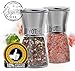 Salt and Pepper Grinder Set –– Adjustable Pepper Grinder, Spice Grinder, Salt Grinder – Ceramic Salt and Pepper Shakers – Great Gift for the Foodie, Home Cook, or Pro Chef by YOT Chef