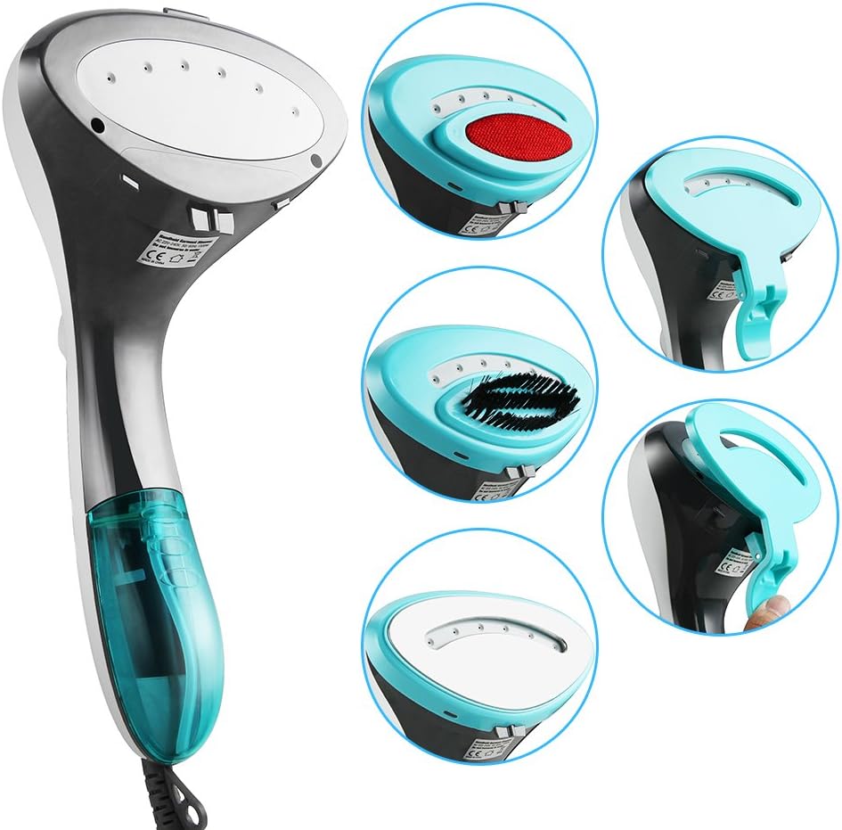 Wellwerks Clothes Steamer, Handheld Garment Steamer 1500W Portable Fabric Steamer with Ultra-Fast Heating Element and Safety Protection, Perfect for Home and Travel