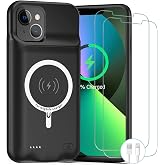 Battery Case for iPhone 13, [Upgraded] 10000mAh Rechargeable Portable Charging Case with Wireless Charging Compatible for iPh