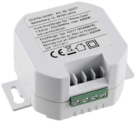 SmartHome Funk-Empfänger 1-Kanal universal einsetzbar LED bis 300 Watt
