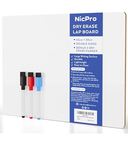 thumbnail image 2 of 11x17 Dry Erase Lap Board - Single Sided Student Whiteboard For Classroom Learning 2 of 11