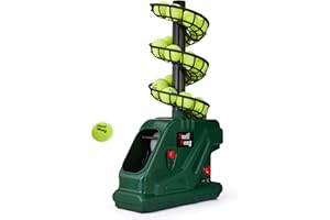 Furlihong 3819BH Portable Tennis Ball Machine – 5 Adjustable Angles, 2 Power Levels, 4 Serve Intervals, Up to 30 MPH, for All