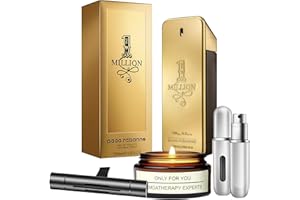 PERFUME4ALL 1 Million Cologne for Men | 6.8 oz EDT Spray Gift Set with Lavender Soy Candle, Car Air Fresheners, and Empty Travel Perfume Atomizer perfect kit for Men & Boys