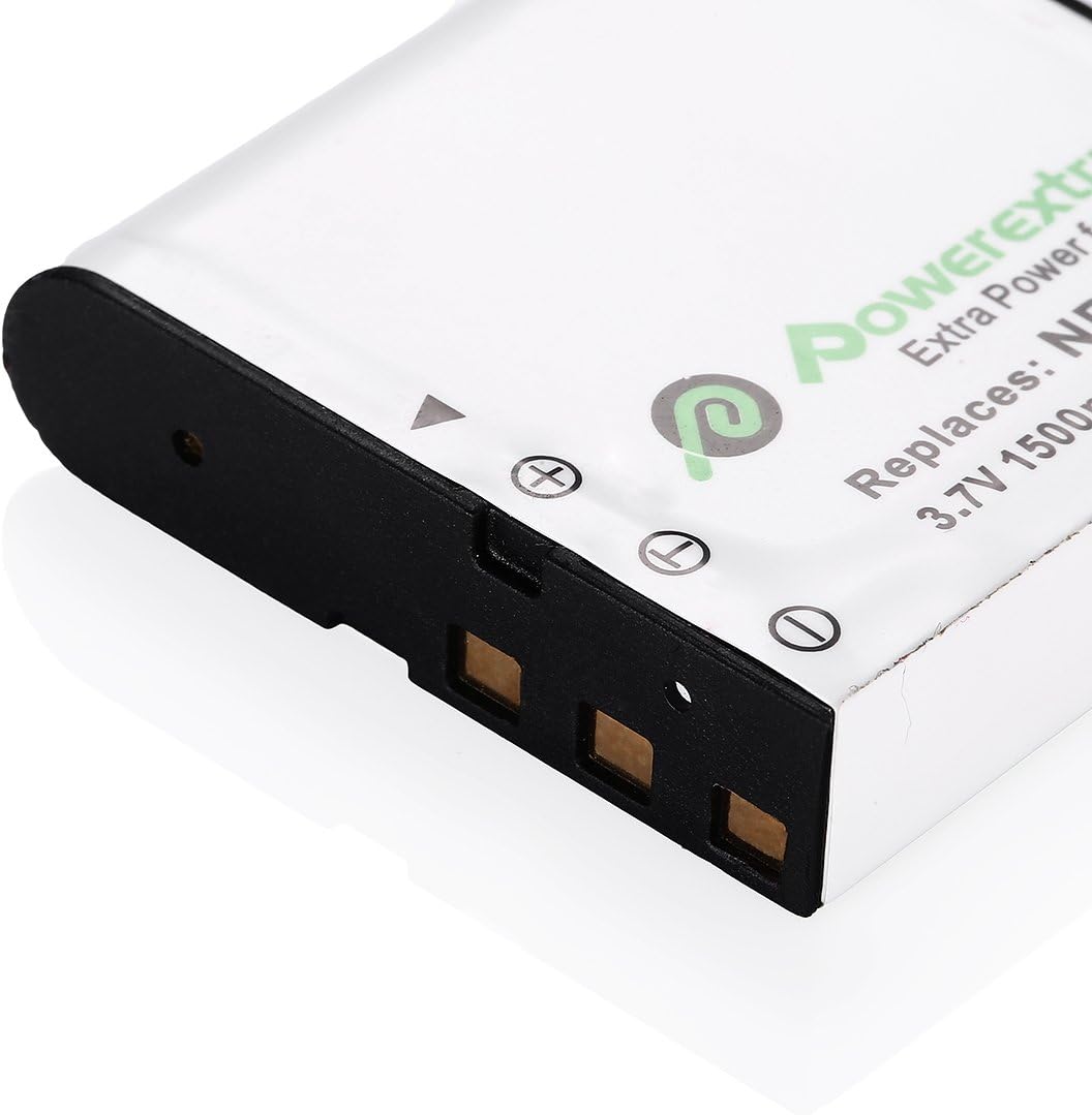 Powerextra 2 x NP-40 Battery and Charger Compatible with Casio NP-40, Casio Exilim EX-Z600, EX-Z750, EX-Z1000, EX-Z1050, EX-Z1080, EX-Z1200, Kodak AZ421(Free Car Charger Available)
