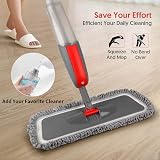MEXERRIS Spray Mop Floor Flat Mop with 3 Reusable Pads & 410ml Bottle view 4