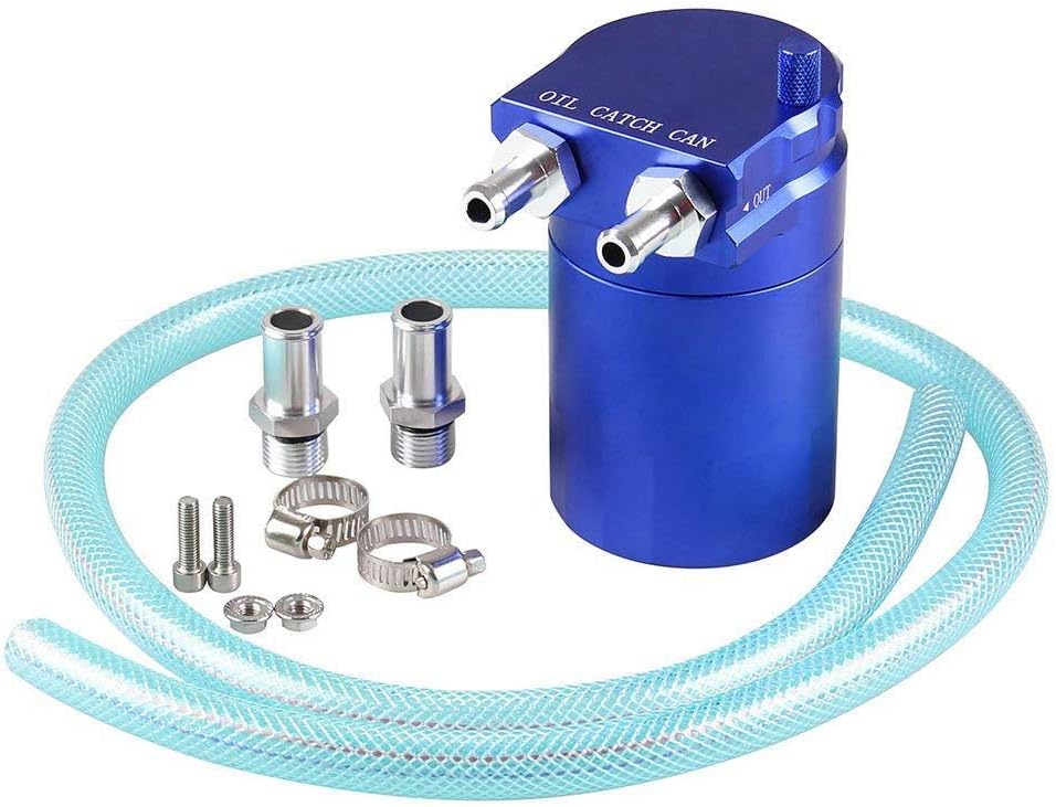 Moligh doll Baffled Universal Aluminum Oil Catch Can Reservoir- blue
