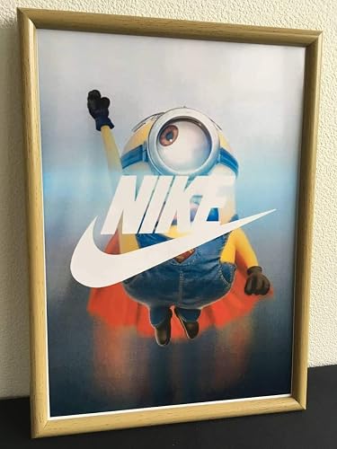 Amazon Co Jp 4nike ナイキ ミニオンズ インテリア オマージュ パロディ ポップアート ポスター 額付き ホビー