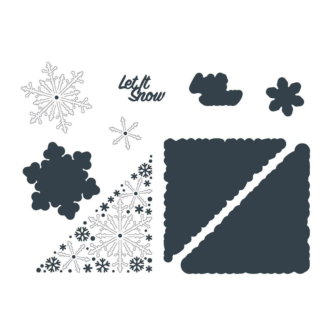 Paper Boutique Die-Let It Snow, Metal, Decorative Corner 10.5 x 10.4 cm
