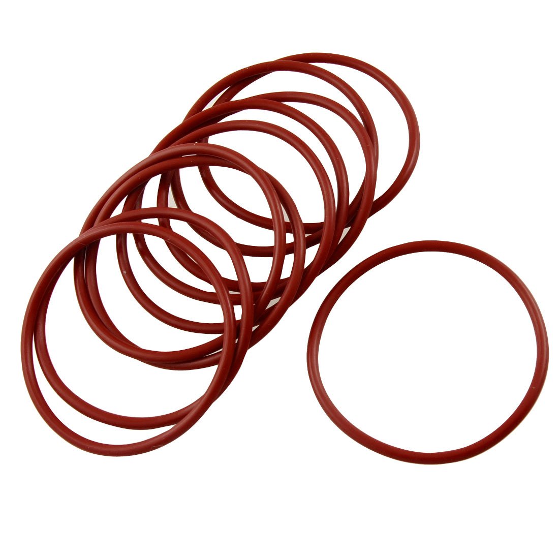 Sourcingmap Silicone O-Ring, 60mm OD, 54mm ID, 3mm Width, VMQ Seal Rings Gasket, Red, Pack of 10
