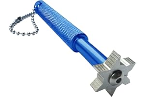 Betgod Golf Groove Sharpener,Golf Club Groove Sharpener,Groove Sharpener,Club Sharpener,Groove Sharpening Tool - Generate Optimal Backspin - Suitable for U & V-Grooves (6 Heads) (Blue)