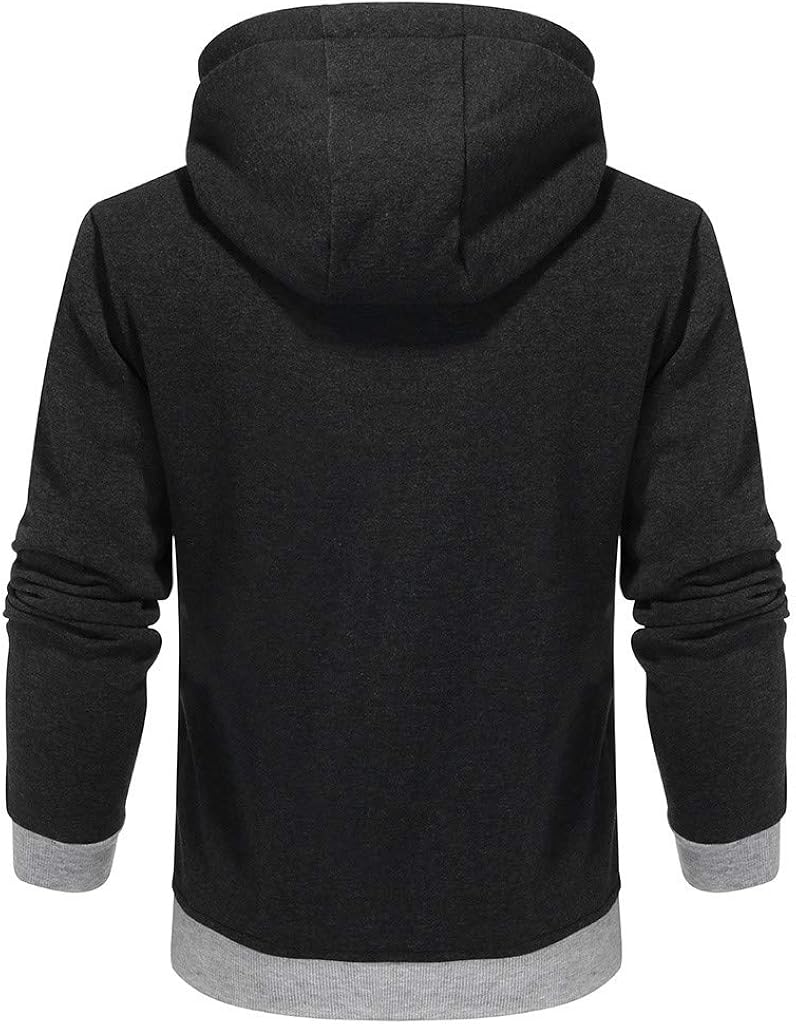 Uqiangy Men's Casual Slim Fit Fashion Solid Pullover Hoodie Windbreaker Pocket Sweatshirts Autumn Blouse Coat at  Men’s Clothing store