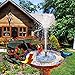 Tranmix Solar Fountain with Battery Backup, 2.5W Bird Bath Fountain Free Standing Solar Powered Fountain for Birdbath,Pond, Pool, Garden, Fish Tank