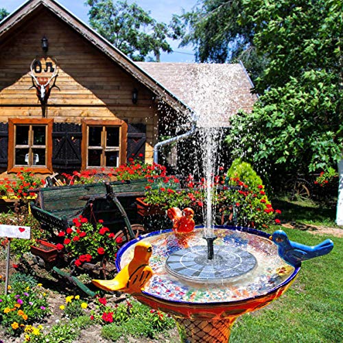 6 Tranmix+Fountain+Battery+Standing+Birdbath