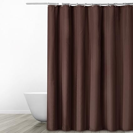 Amazon Com Eforgift Solid Fabric Bathroom Curtain Mold Resistant