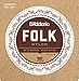 D'Addario Set Classic Guitar Folk Blk 8020 Ball (EJ34)