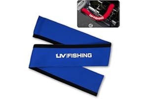 GENERIC LIV Fishing Neoprene Outboard Motor Sleeve, Engine Hose Cover, Motor Cable Sleeve. Available in Blue, Red, Black and Grey. (Black, 9/38)