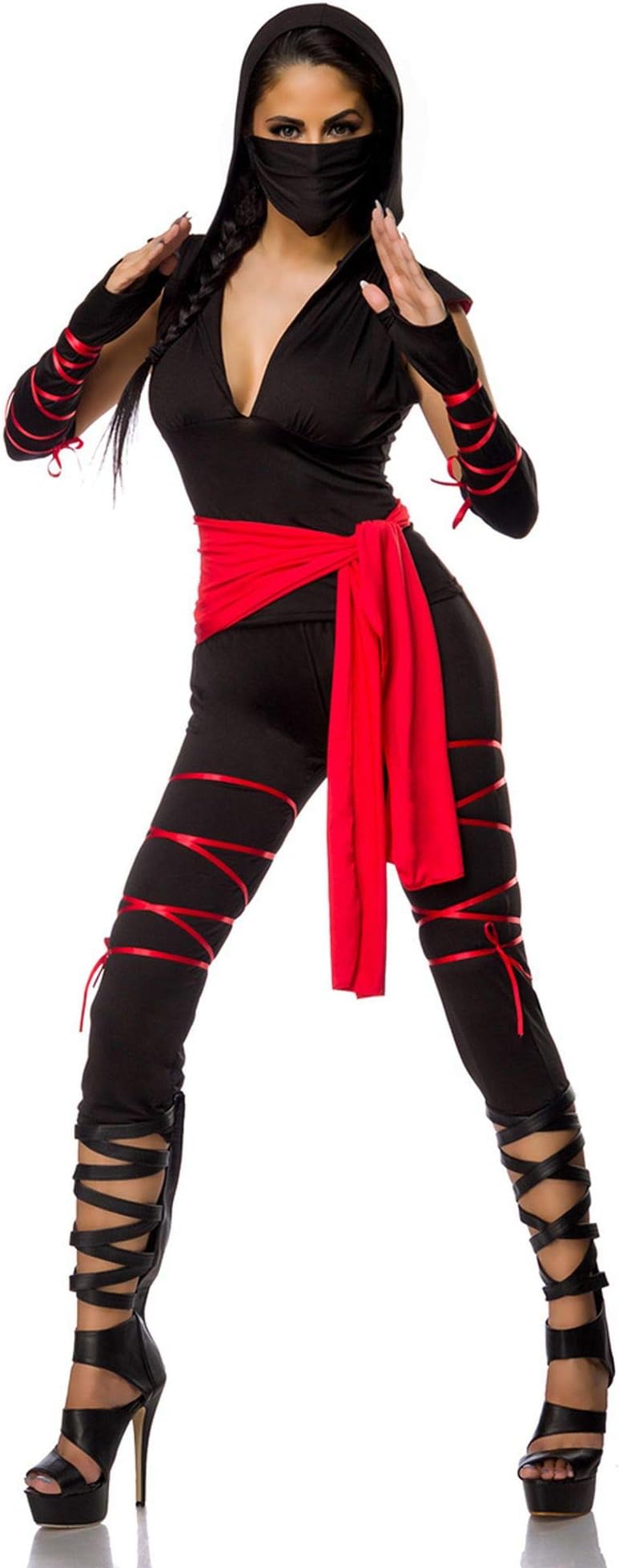 Generique - [Number Seductive Ninja Women's Costume Asia Black-Red L/XL (56)
